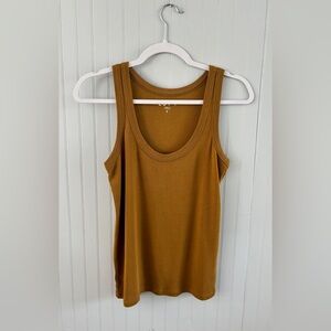 Loft Scoop Neck Tank Top Gold Brown Women’s Size S